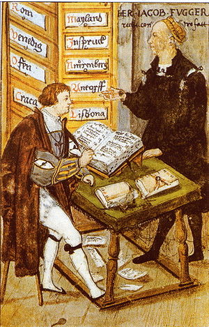 office of Jacob Fugger; with his main-accounta...